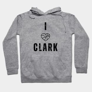 I love Clark Jersey Black Hoodie